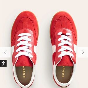 Gently used Boden Erin RetroTrainers Vibrant Red and White